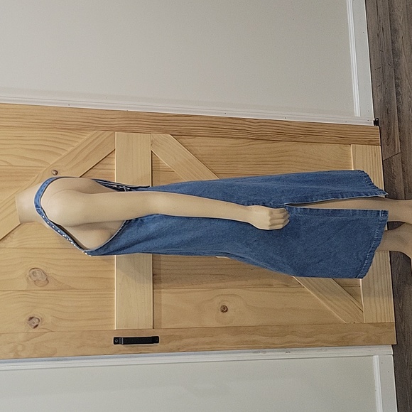 Vintage | Mirage Artwear Denim Dress Pearl & Silver Details | Medium - Picture 4 of 9